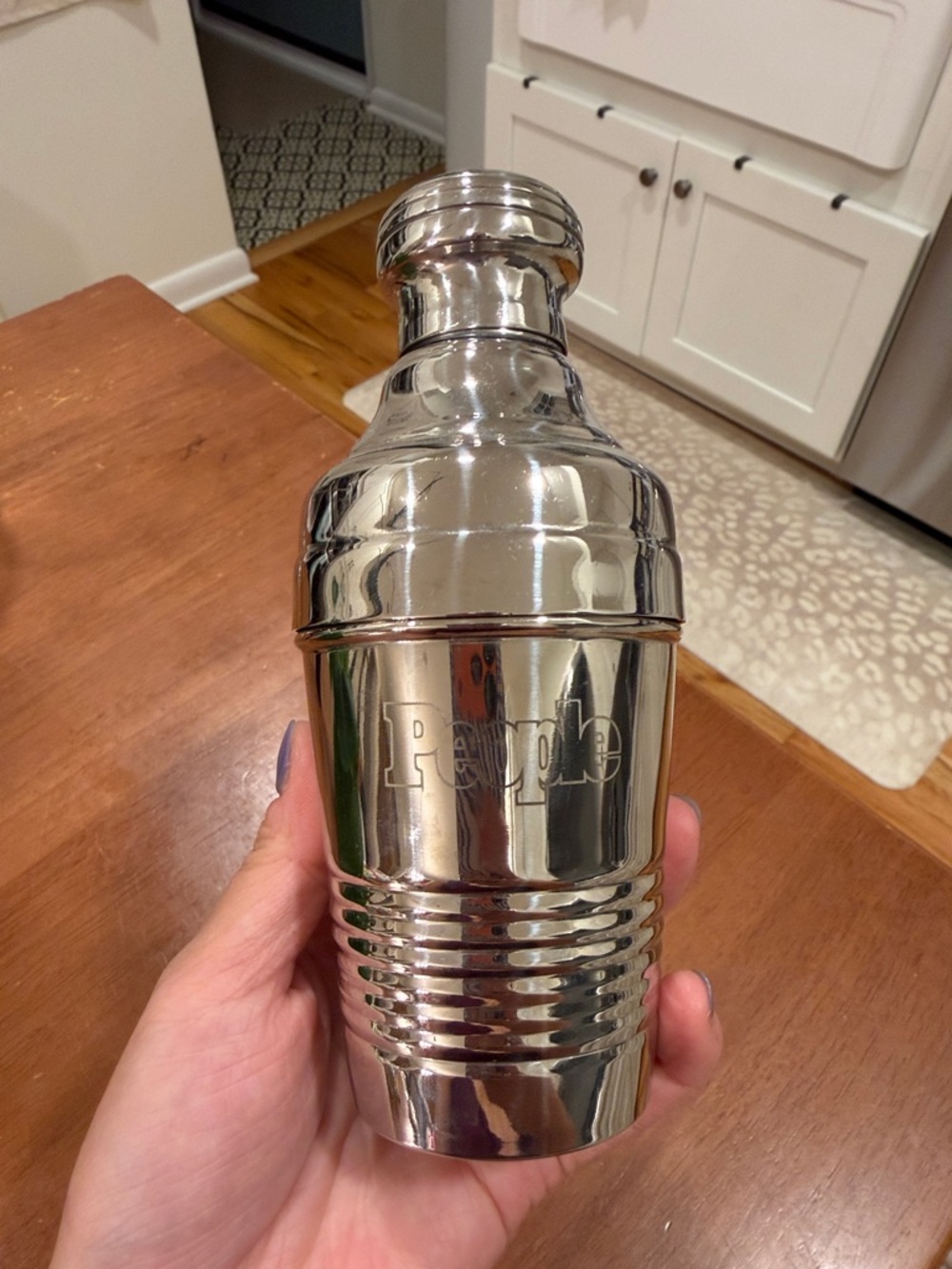 People Magazine Branded Stainless Cocktail Shaker - Silver